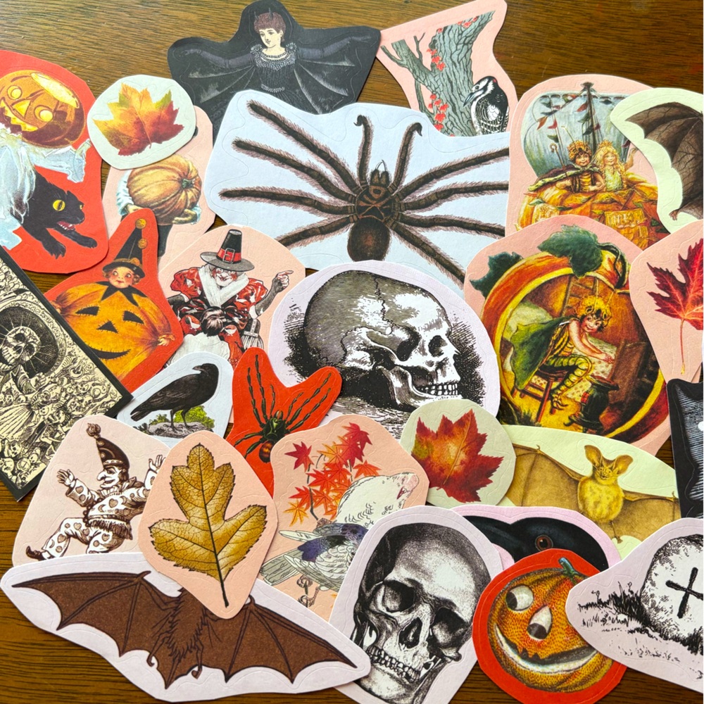 Vintage Style Halloween Stickers Bundle 1